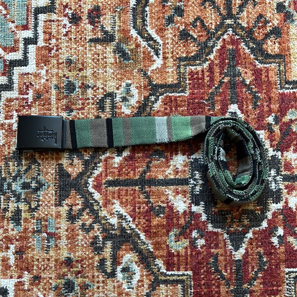 Stussy Green and Black Belt